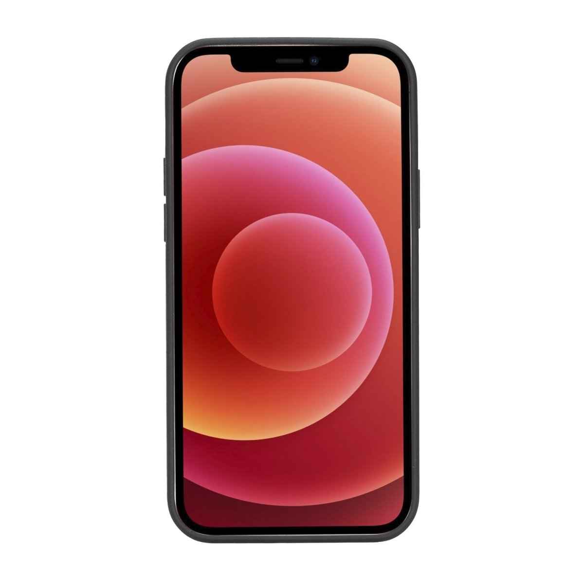 Bayelon iPhone 12 - 12 Pro 6.1" Leather Snap-on Back Cover