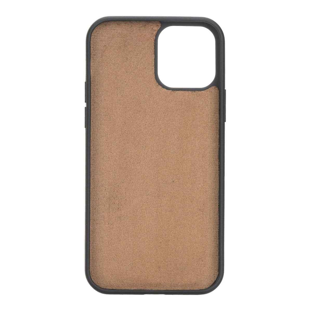 Bayelon iPhone 12 - 12 Pro 6.1" Leather Snap-on Back Cover