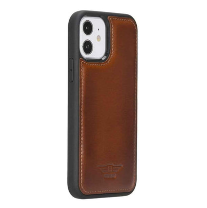 Bayelon iPhone 12 - 12 Pro 6.1" Leather Snap-on Back Cover