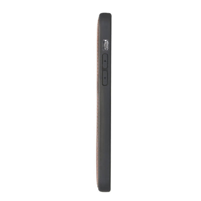 Bayelon iPhone 12 - 12 Pro 6.1" Leather Snap-on Back Cover