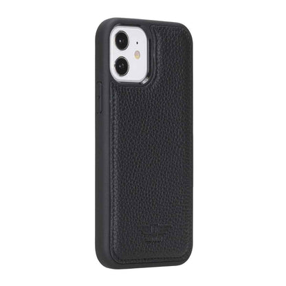 Bayelon iPhone 12 - 12 Pro 6.1" Leather Snap-on Back Cover
