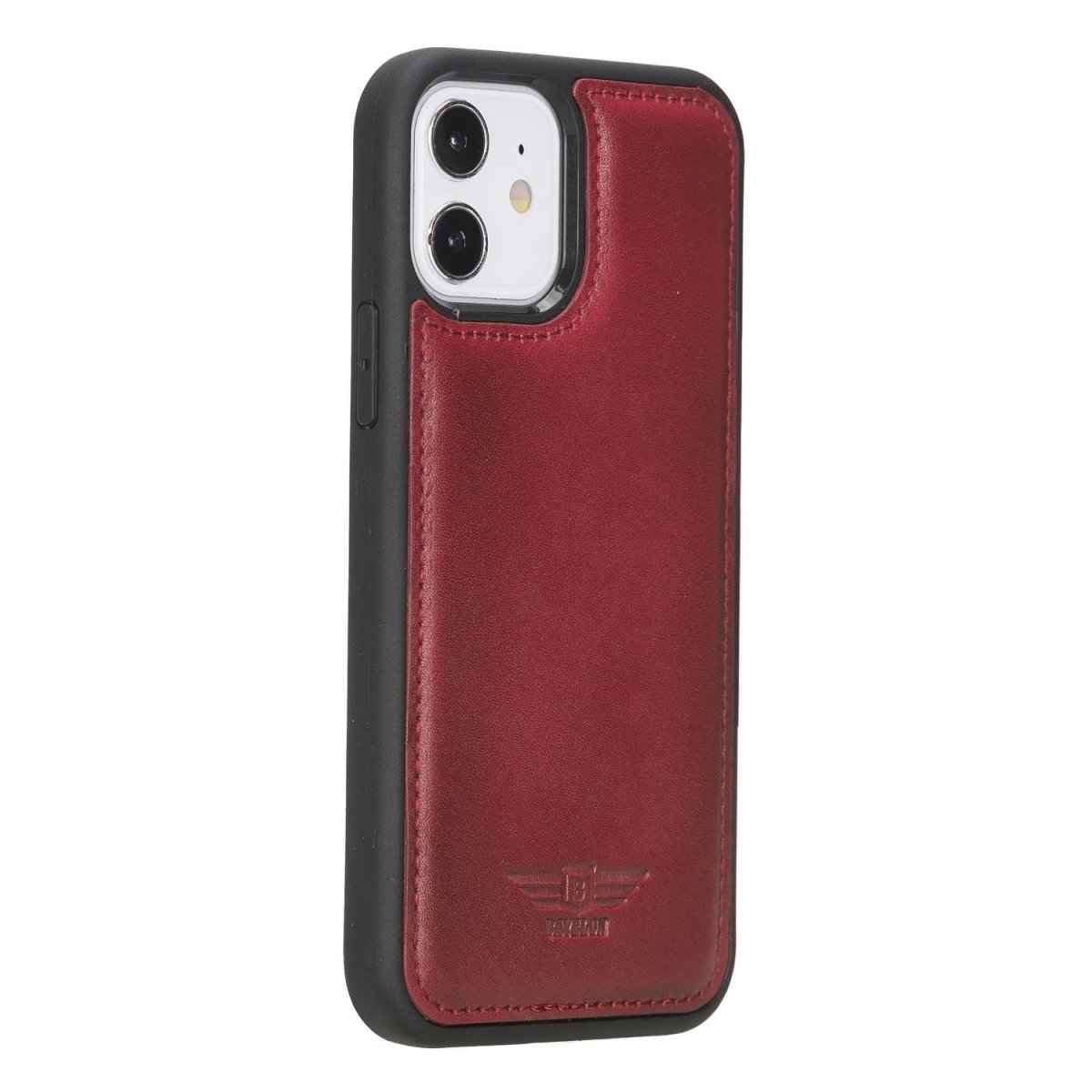 Bayelon iPhone 12 - 12 Pro 6.1" Leather Snap-on Back Cover