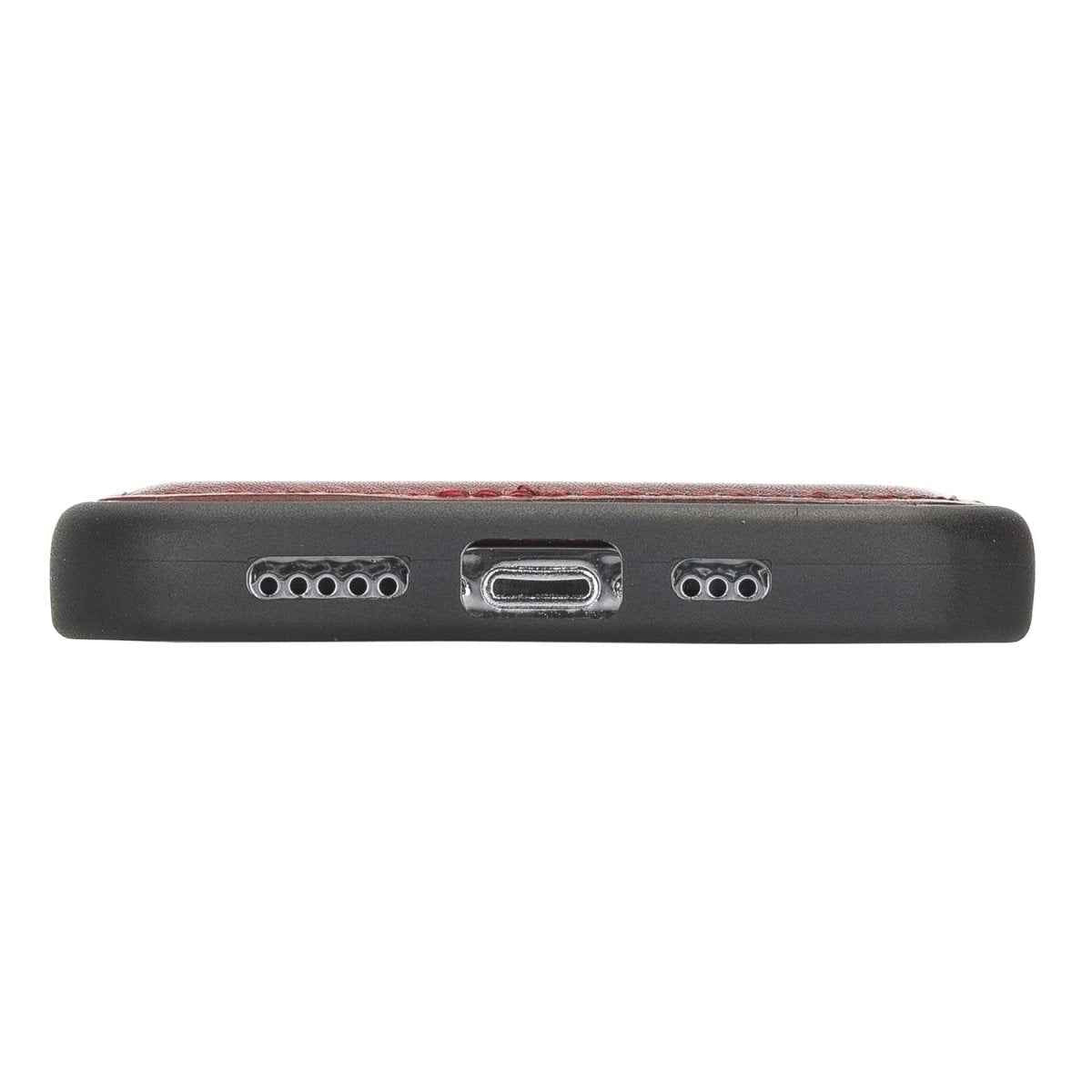 Bayelon iPhone 12 - 12 Pro 6.1" Leather Snap-on Back Cover