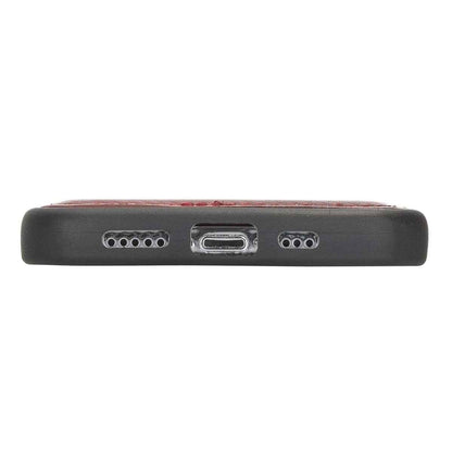 Bayelon iPhone 12 - 12 Pro 6.1" Leather Snap-on Back Cover