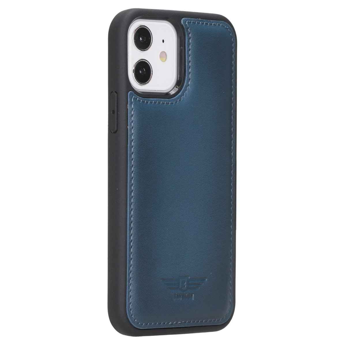 Bayelon iPhone 12 - 12 Pro 6.1" Leather Snap-on Back Cover