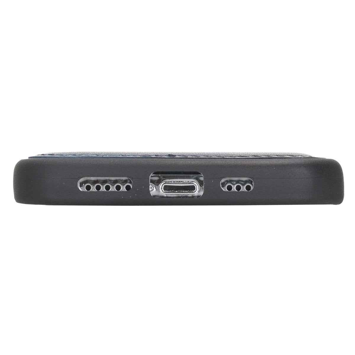 Bayelon iPhone 12 - 12 Pro 6.1" Leather Snap-on Back Cover