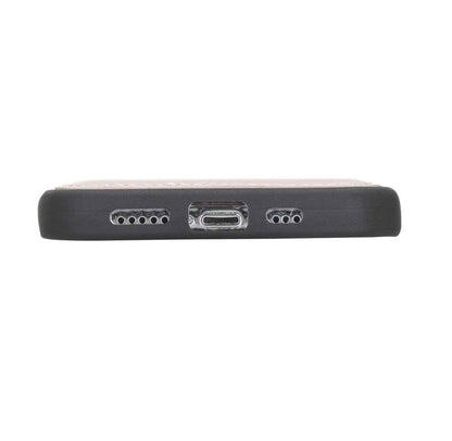 Bayelon iPhone 12 - 12 Pro 6.1" Leather Snap-on Back Cover