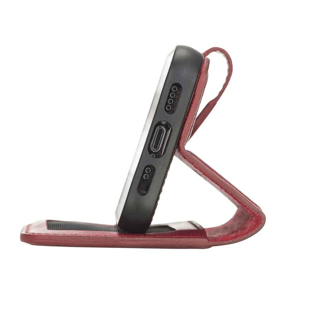 Bayelon iPhone 12 Mini 5.4" Leather Magnetic Detachable Wallet Case