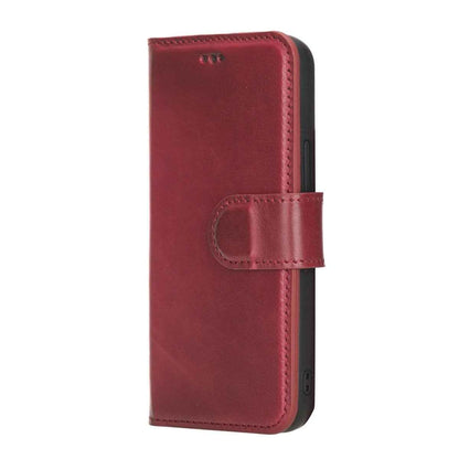 Bayelon iPhone 12 Mini 5.4" Leather Magnetic Detachable Wallet Case