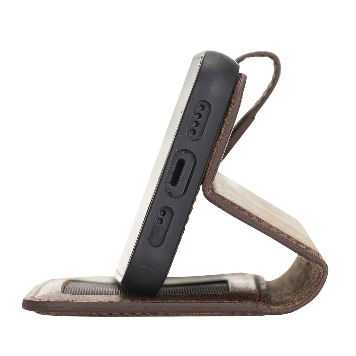 Bayelon iPhone 12 Mini 5.4" Leather Magnetic Detachable Wallet Case