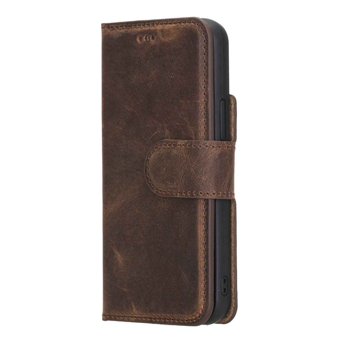 Bayelon iPhone 12 Mini 5.4" Leather Magnetic Detachable Wallet Case