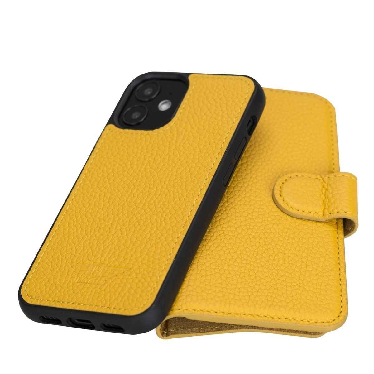 Bayelon iPhone 12 Mini 5.4" Leather Magnetic Detachable Wallet Case