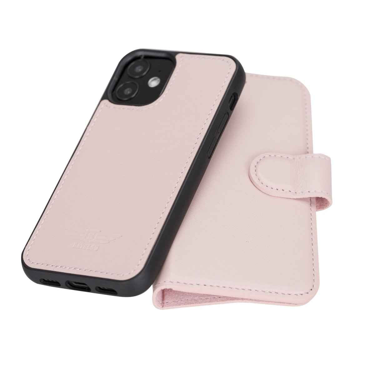 Bayelon iPhone 12 Mini 5.4" Leather Magnetic Detachable Wallet Case