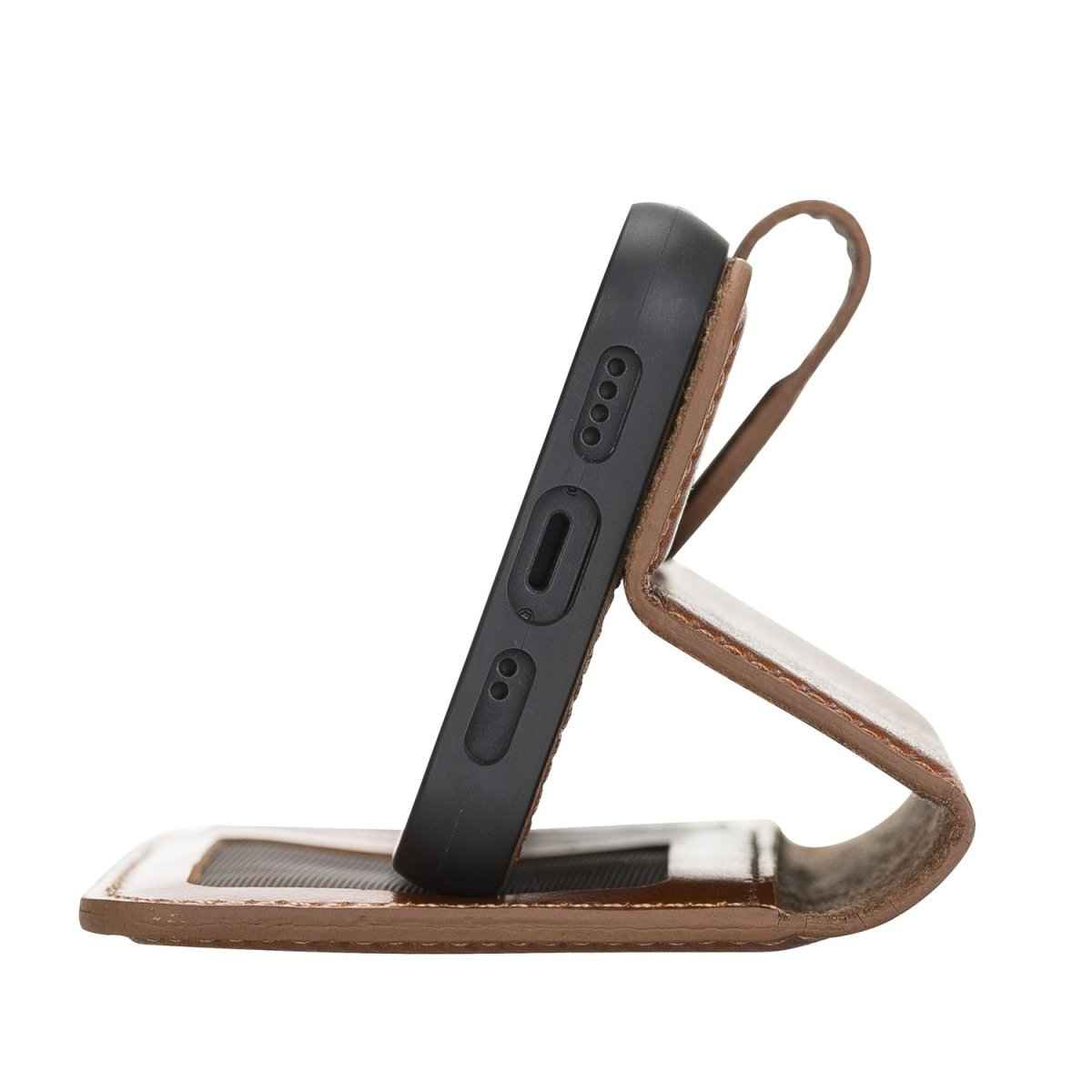 Bayelon iPhone 12 Mini 5.4" Leather Magnetic Detachable Wallet Case