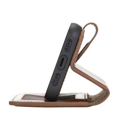 Bayelon iPhone 12 Mini 5.4" Leather Magnetic Detachable Wallet Case