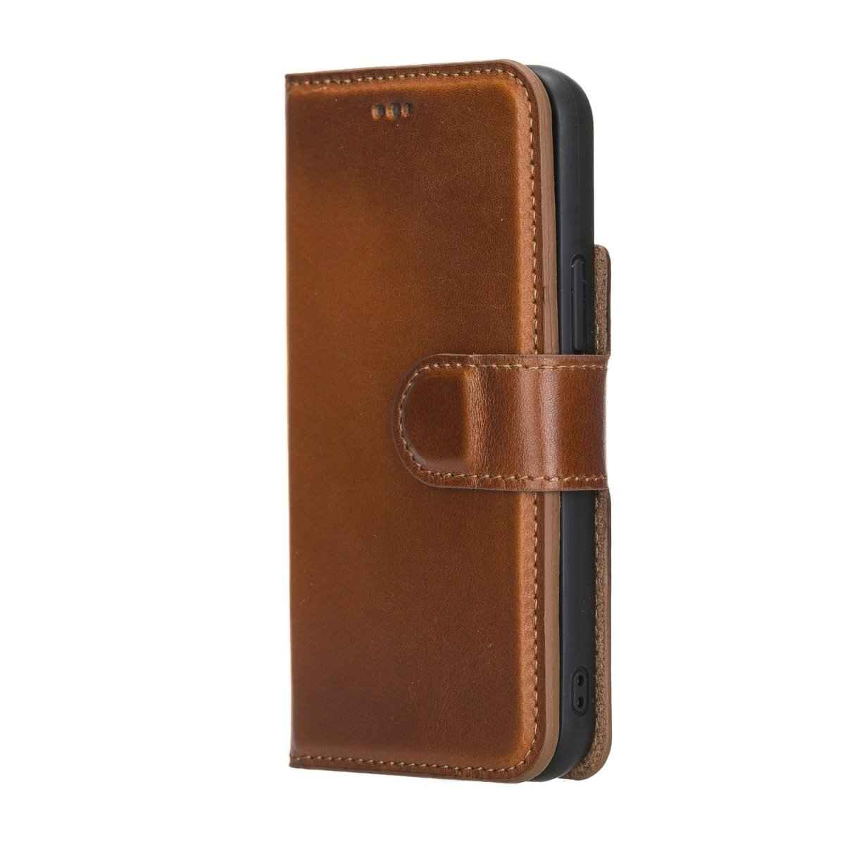 Bayelon iPhone 12 Mini 5.4" Leather Magnetic Detachable Wallet Case