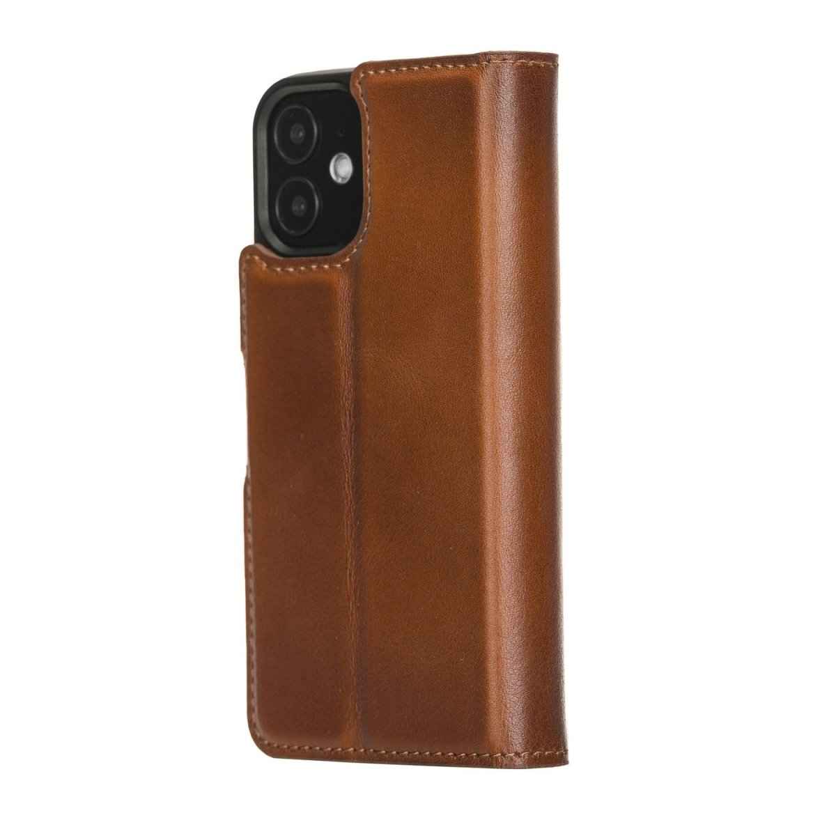 Bayelon iPhone 12 Mini 5.4" Leather Magnetic Detachable Wallet Case