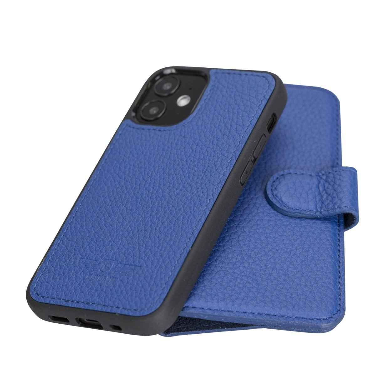 Bayelon iPhone 12 Mini 5.4" Leather Magnetic Detachable Wallet Case