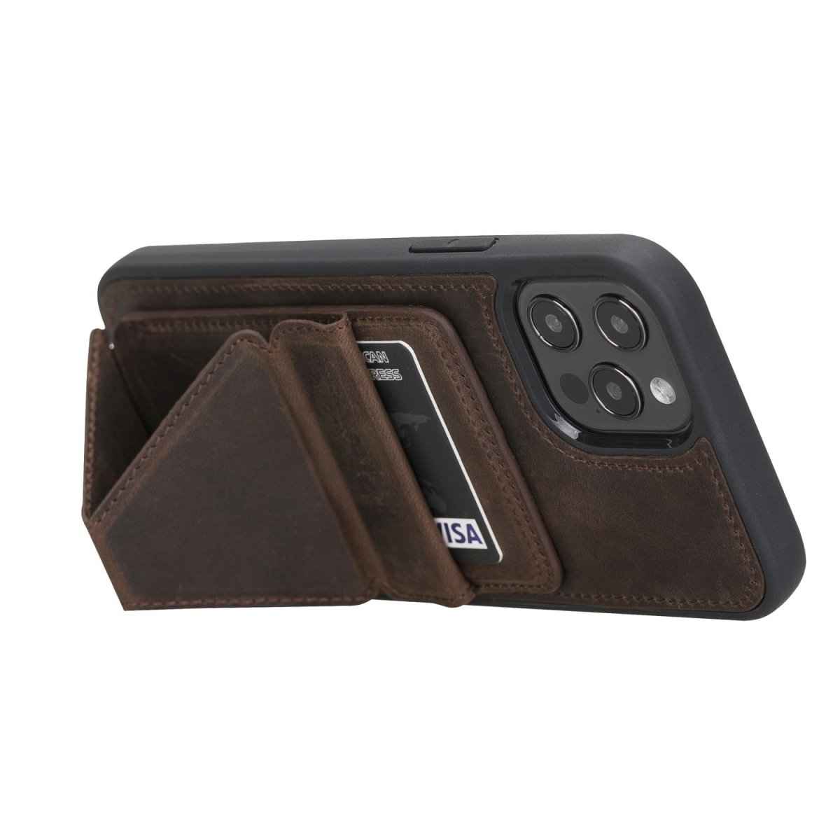 Bayelon iPhone 12 Pro Max 6.7" Leather Maggy Stand Cases