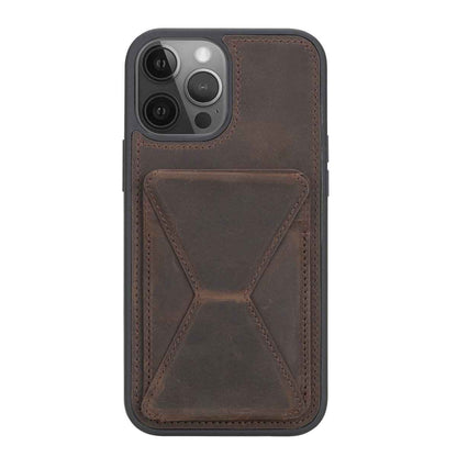 Bayelon iPhone 12 Pro Max 6.7" Leather Maggy Stand Cases
