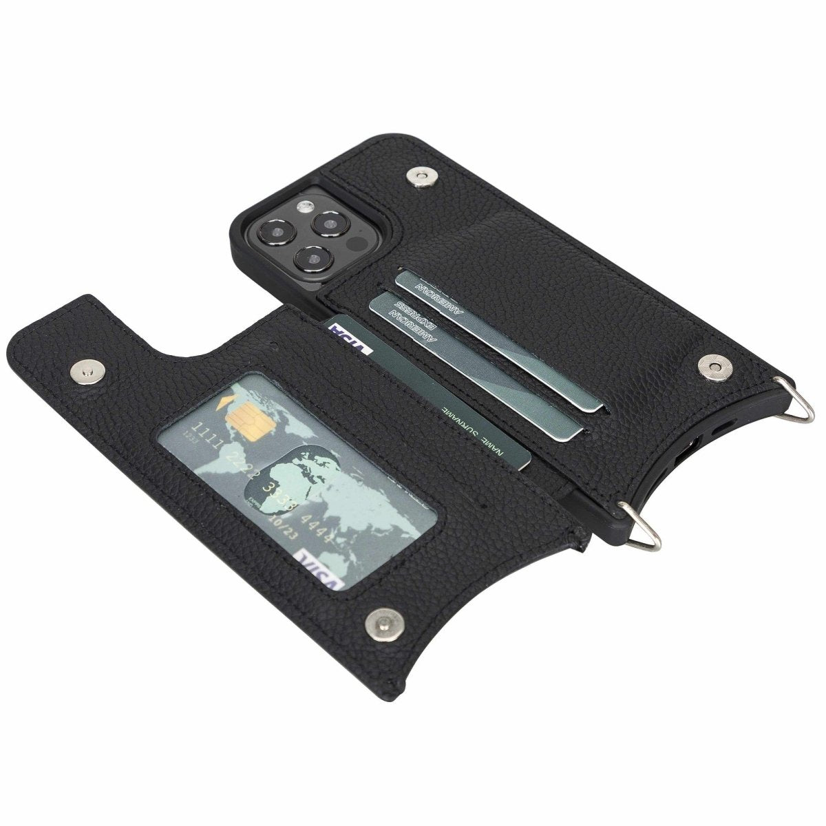 Bayelon iPhone 12 Pro Max Crossbody Leather Phone Case