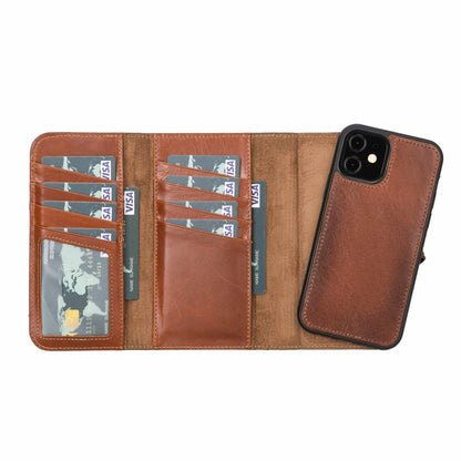 Bayelon iPhone 12 and 12 Pro Trifold Leather Wallet Case