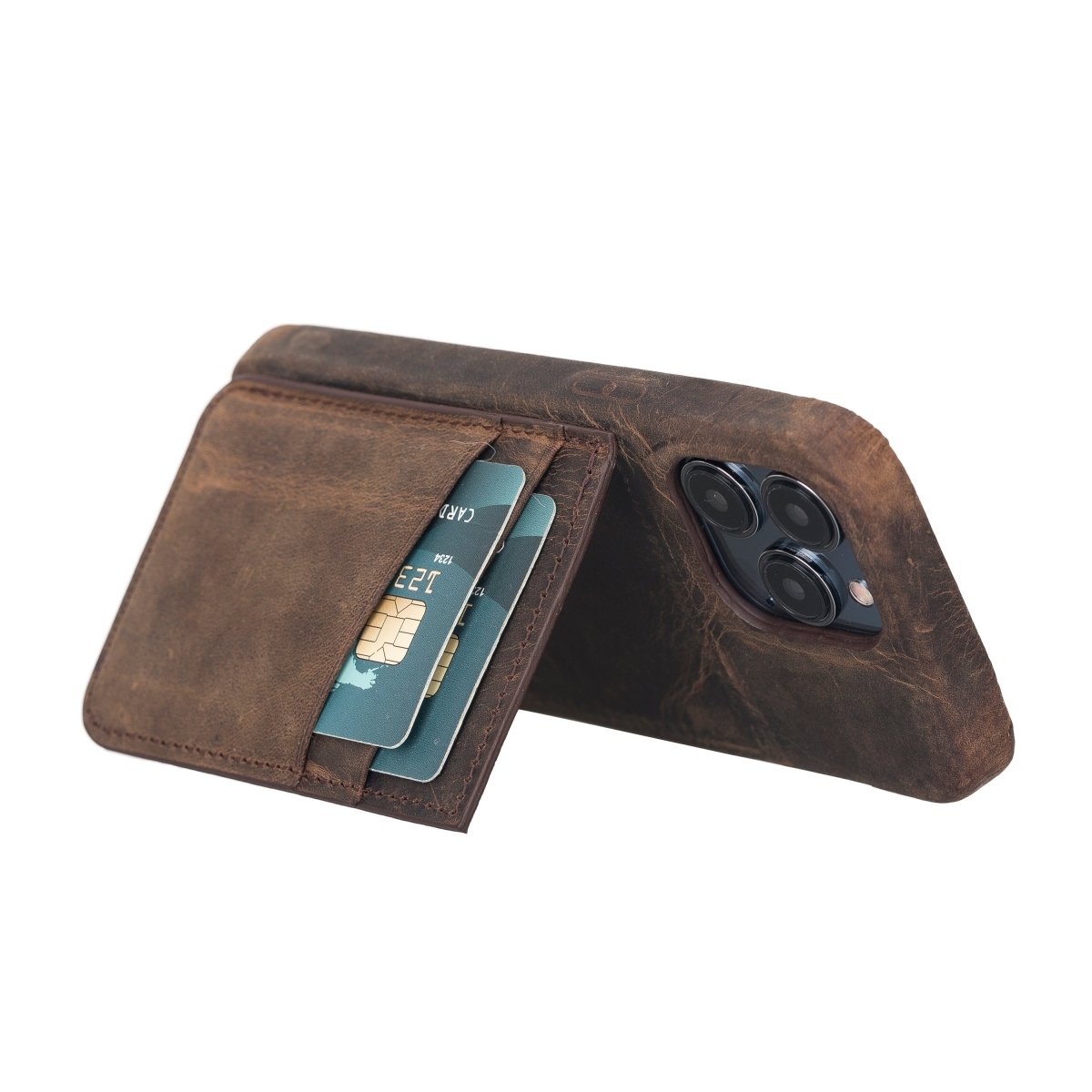 Bayelon iPhone 13 Leather Case with Card Holder