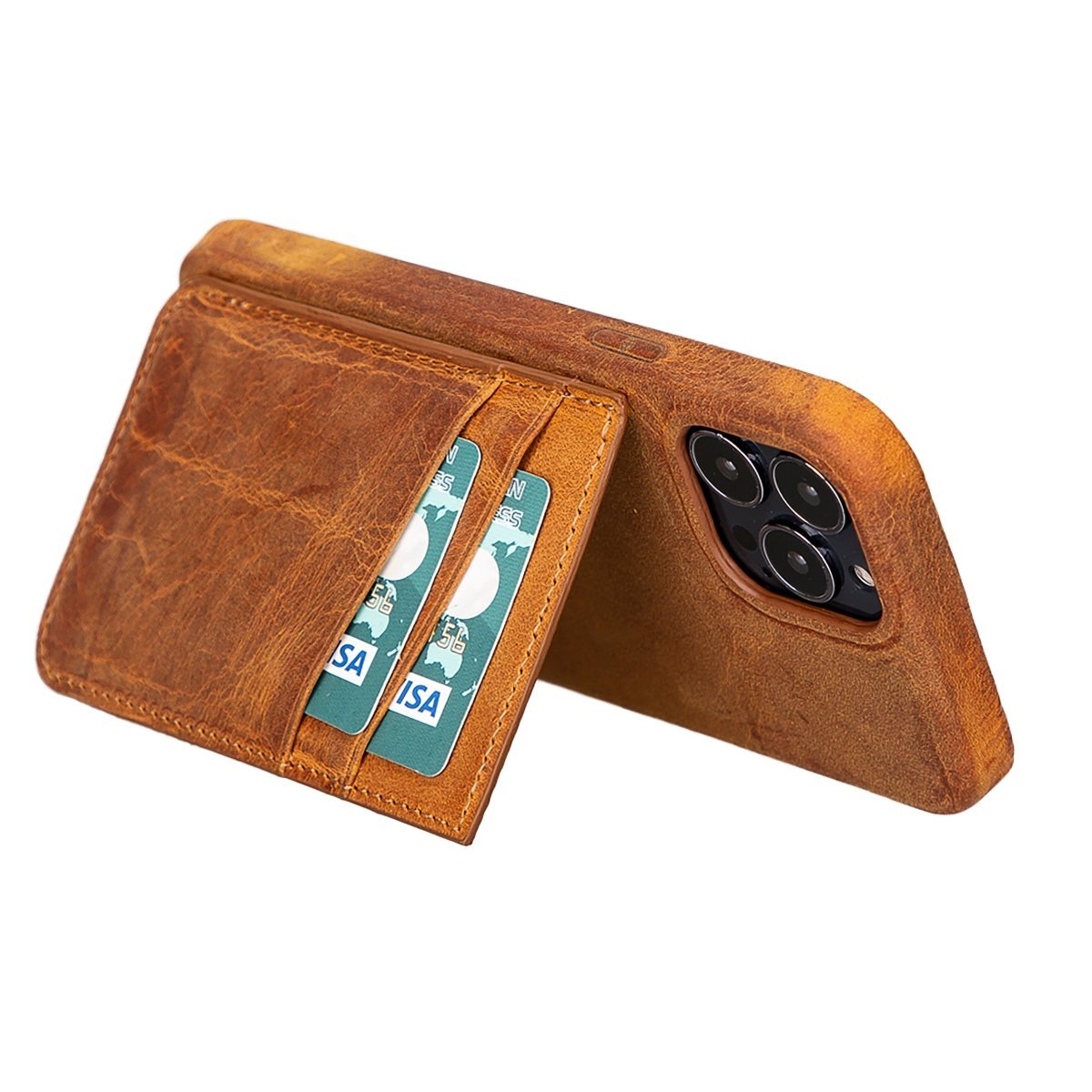 Bayelon iPhone 13 Leather Case with Card Holder