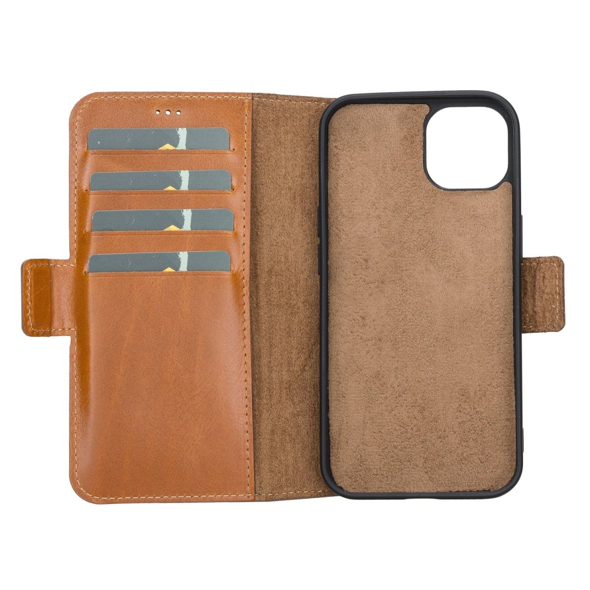 Bayelon iPhone 13 Leather Flip Cover Wallet Case with Kickstand