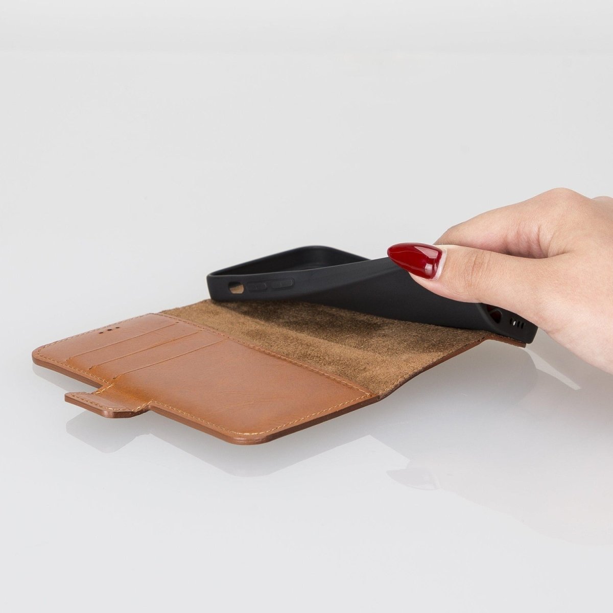 Bayelon iPhone 13 Leather Flip Cover Wallet Case with Kickstand