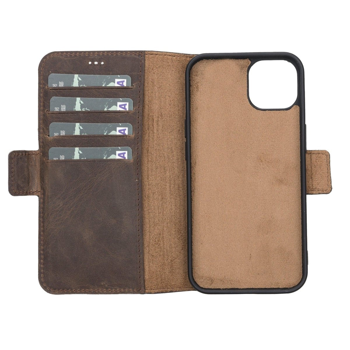 Bayelon iPhone 13 Leather Flip Cover Wallet Case with Kickstand