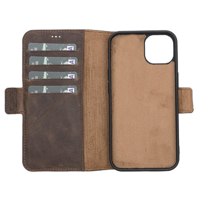 Bayelon iPhone 13 Leather Flip Cover Wallet Case with Kickstand