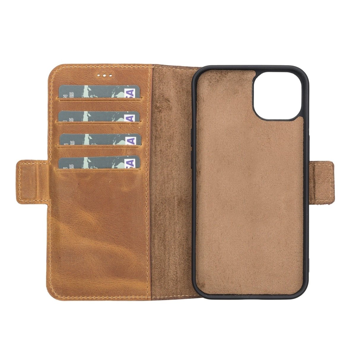 Bayelon iPhone 13 Leather Flip Cover Wallet Case with Kickstand