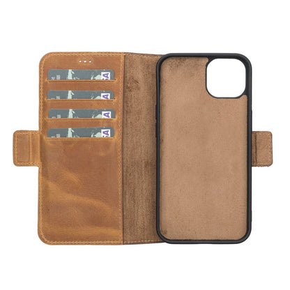 Bayelon iPhone 13 Leather Flip Cover Wallet Case with Kickstand