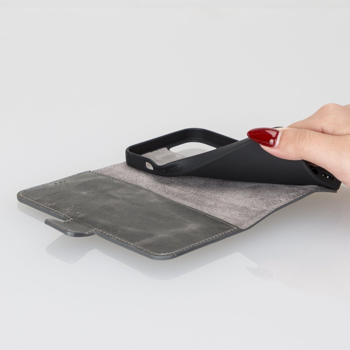 Bayelon iPhone 13 Leather Flip Cover Wallet Case with Kickstand