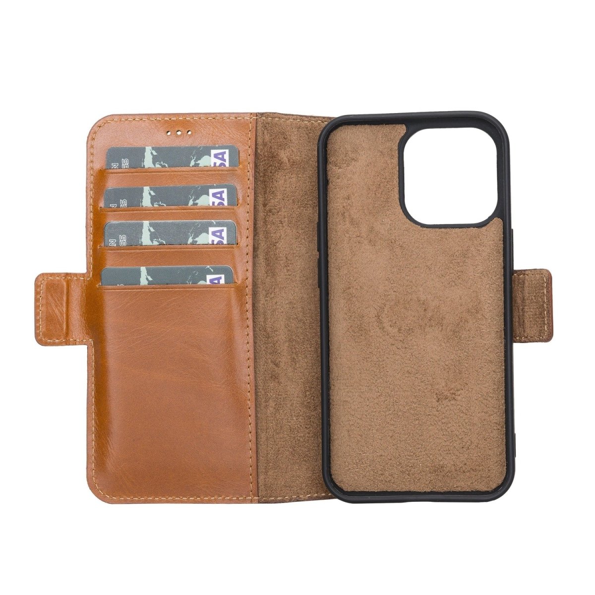 Bayelon iPhone 13 Pro Leather Flip Cover Wallet Case with Kickstand