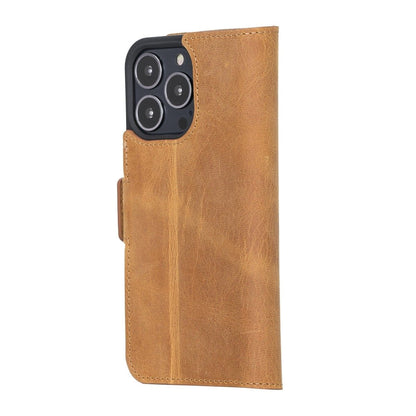 Bayelon iPhone 13 Pro Leather Flip Cover Wallet Case with Kickstand