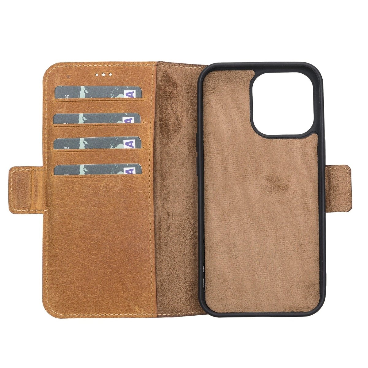 Bayelon iPhone 13 Pro Leather Flip Cover Wallet Case with Kickstand