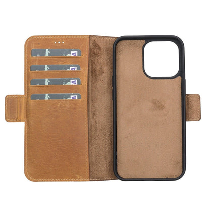 Bayelon iPhone 13 Pro Leather Flip Cover Wallet Case with Kickstand