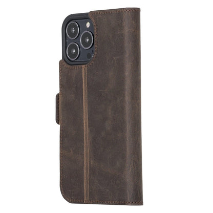 Bayelon iPhone 13 Pro Max Leather Flip Cover Wallet Case with Kickstand