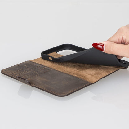 Bayelon iPhone 13 Pro Max Leather Flip Cover Wallet Case with Kickstand