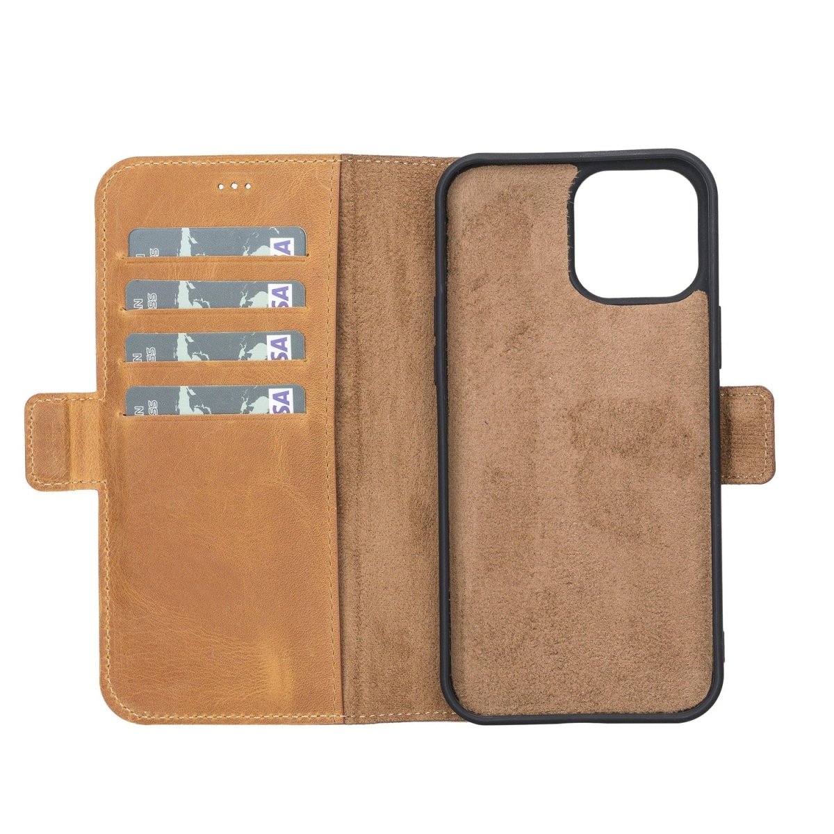 Bayelon iPhone 13 Pro Max Leather Flip Cover Wallet Case with Kickstand