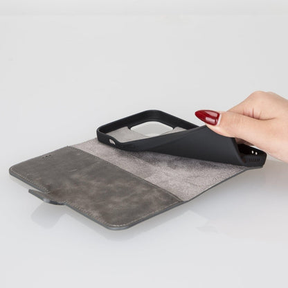 Bayelon iPhone 13 Pro Max Leather Flip Cover Wallet Case with Kickstand