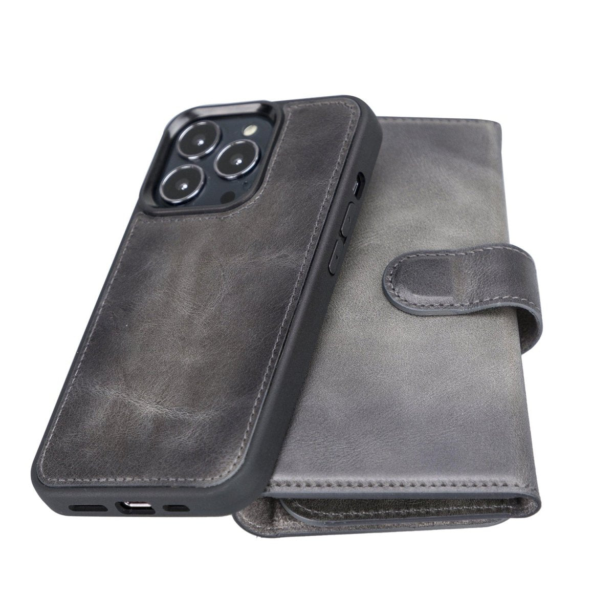Bayelon iPhone 13 Pro Max Trifold Leather Wallet Case