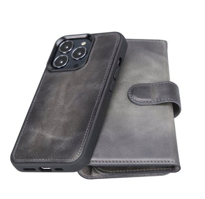 Bayelon iPhone 13 Pro Max Trifold Leather Wallet Case