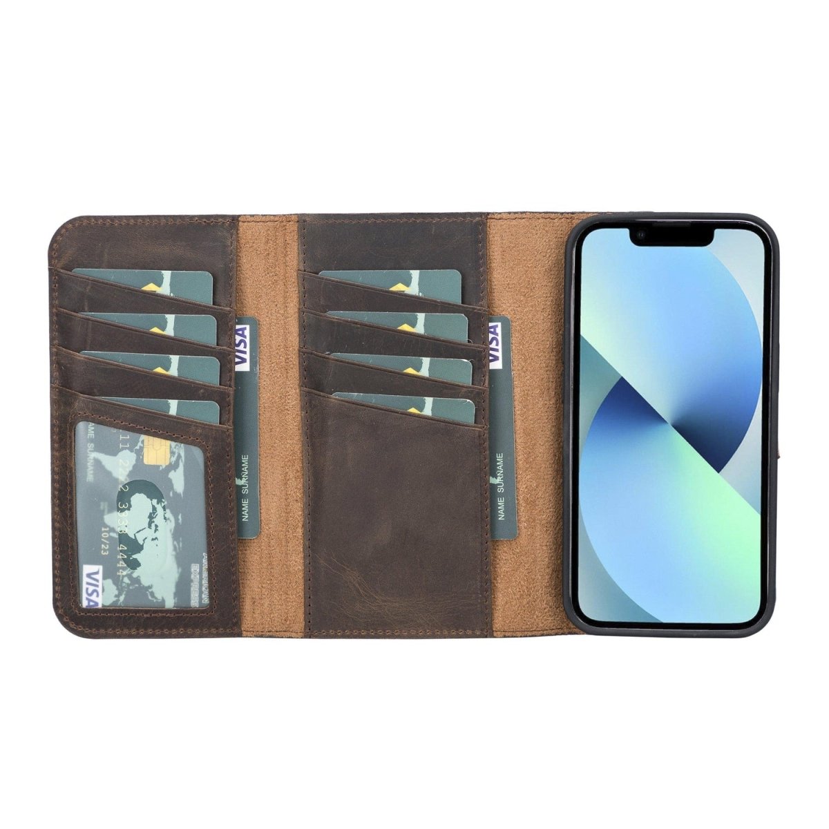 Bayelon iPhone 13 Pro Trifold Leather Wallet Case