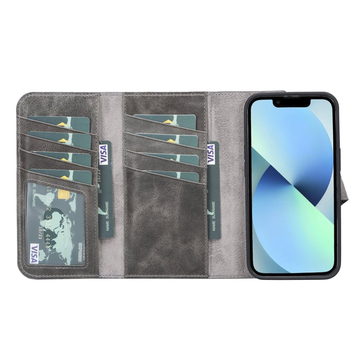 Bayelon iPhone 13 Pro Trifold Leather Wallet Case