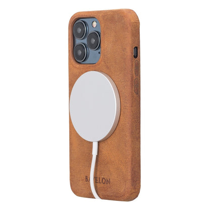 Bayelon iPhone 13 Slim Leather Case iPhone 13 Pro Antique Camel