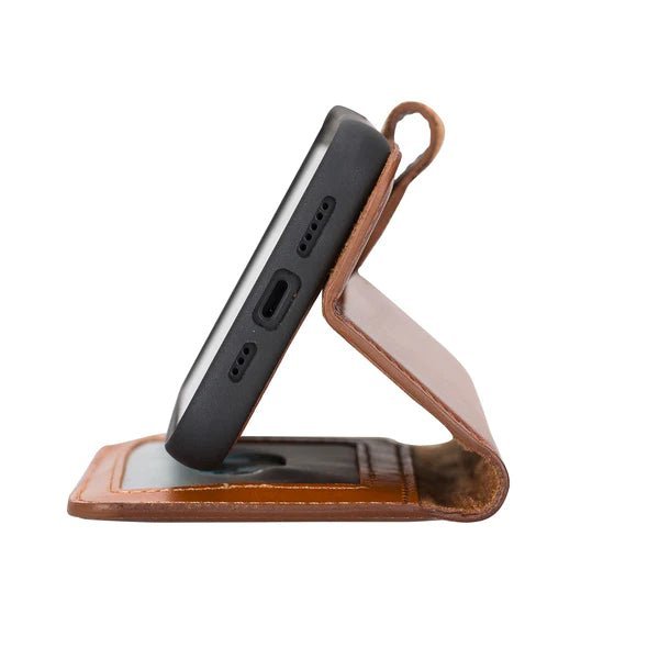 Bayelon iPhone 14 Detachable Leather Wallet Case with Kickstand