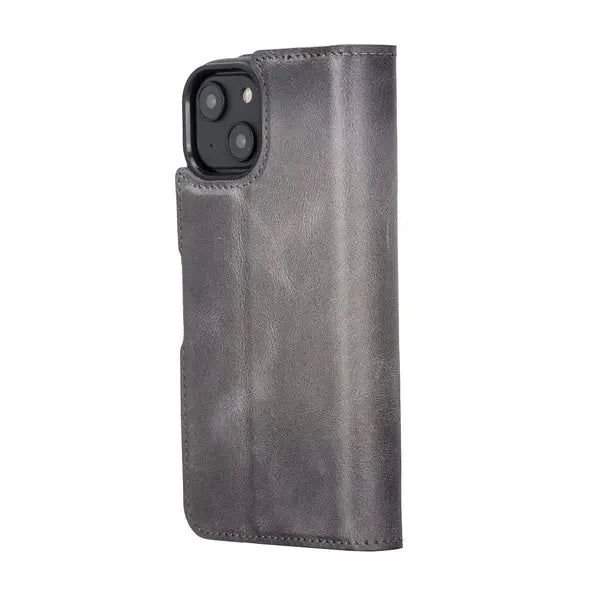 Bayelon iPhone 14 Detachable Leather Wallet Case with Kickstand